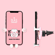 ICARER FAMILY AK-01 Car Air Outlet Cartoon Phone Holder Car Navigation Gravity Support Frame(White)