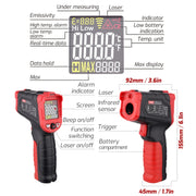 TASI TA601C -50-880 Degrees Celsius Infrared Thermometer Electronic Color Screen Thermometer