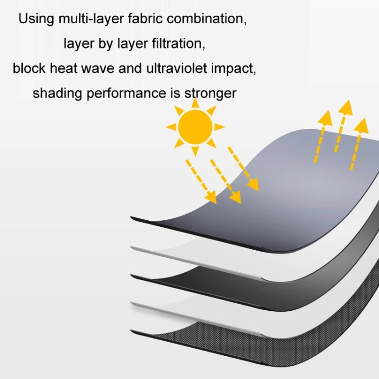 Car Magnetic Summer Sun Protection Insulating Privacy Curtain, Specification: Rear Window Square