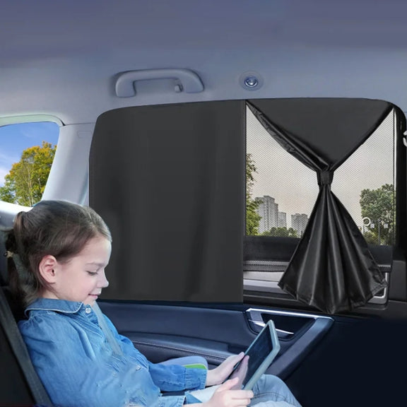 Car Magnetic Summer Sun Protection Insulating Privacy Curtain, Specification: Rear Window Square