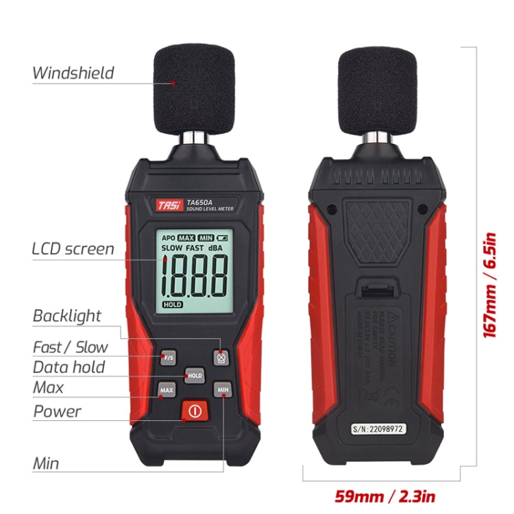 TASI TA650A Decibel Detector House Volume Tester Noise Meter