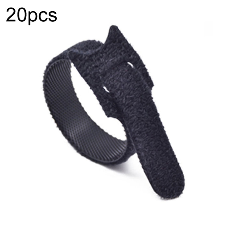 20pcs Nylon Fixed Packing Tying Strap Data Cable Storage Bundle, Model: 10 x 150mm Black