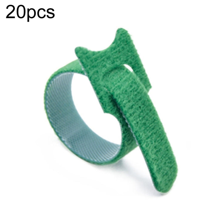 20pcs Nylon Fixed Packing Tying Strap Data Cable Storage Bundle, Model: 10 x 100mm Green