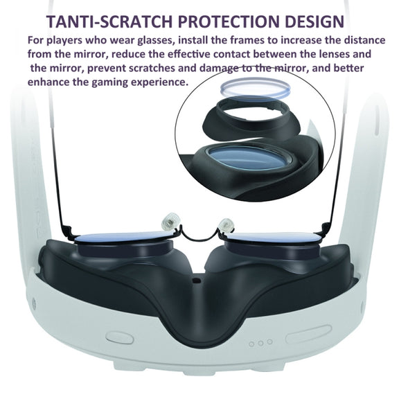 For Meta Quest 3 VR Glasses Lens Protector Frame to Prevent Your Glasses from Scratching VR Lenses