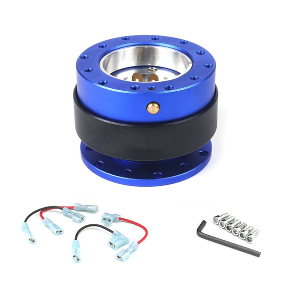 Steering Wheel With Locking Quick Release Booster Pad(Blue)