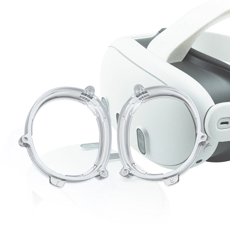 For Meta Quest 3 VR Magnetic Eyeglasses Frame, Spec: L&R Frame Transparent