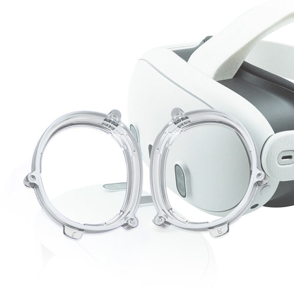 For Meta Quest 3 VR Magnetic Eyeglasses Frame, Spec: L&R Frame Transparent