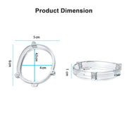 For Meta Quest 3 VR Magnetic Eyeglasses Frame, Spec: L&R Frame Transparent