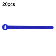 20pcs Data Cable Storage And Management Strap T-Shape Nylon Binding Tie, Model: Blue 10 x 100mm