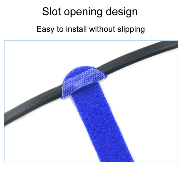 20pcs Data Cable Storage And Management Strap T-Shape Nylon Binding Tie, Model: Blue 12 x 150mm