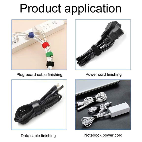 20pcs Data Cable Storage And Management Strap T-Shape Nylon Binding Tie, Model: Blue 10 x 100mm