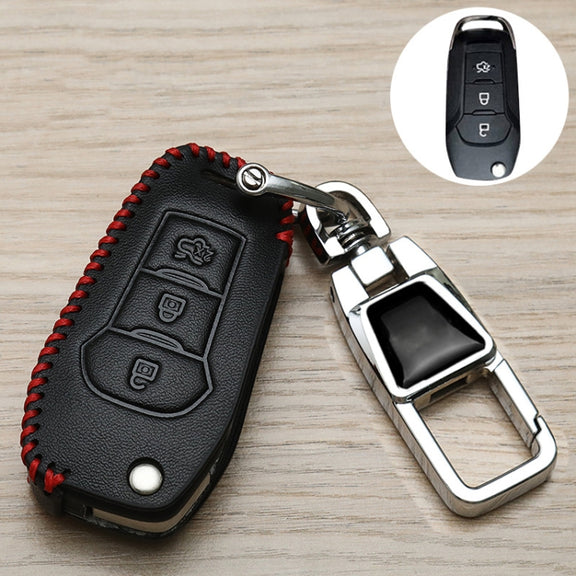 For Ford Car Key Cover Keychain Anti-lost Number Plate, Style: B
