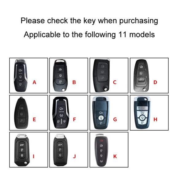 For Ford Car Key Cover Keychain Anti-lost Number Plate, Style: E