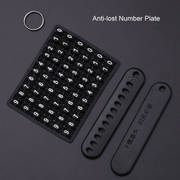 For Ford Car Key Cover Keychain Anti-lost Number Plate, Style: E