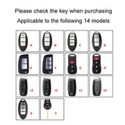 For Nissan Car Key Cover Keychain Anti-lost Number Plate, Style: E