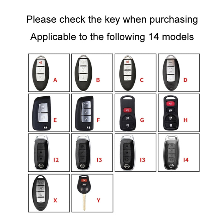 For Nissan Car Key Cover Keychain Anti-lost Number Plate, Style: B