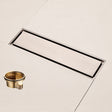 All Copper Brushed Anti-Odor Floor Drain Gravity Copper Core Bathroom Floor Drain, Specification: 8x30cm Long Invisible Medium Drain - Drain Strainers by PMc TechLife | Online Shopping South Africa | PMc TechLife | Buy Now Pay Later Mobicred
