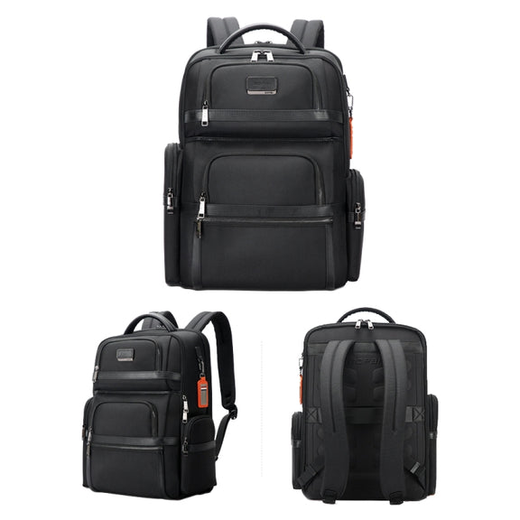 Bopai 61-121601 Large Capacity Water-resistant Business Laptop Backpack With USB+Type-C Port(Black)