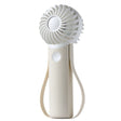 Portable Handheld Quiet Fan Silicone Hanging Neck Small Electrical Fan(Beige) - Electric Fans by PMC TechLife | Online Shopping South Africa | PMC TechLife | Buy Now Pay Later Mobicred