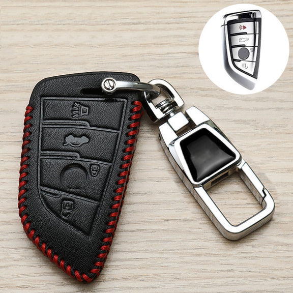 For BMW Car Key Cover Multifunctional Keychain Anti-Lost Number Plate, Style: D