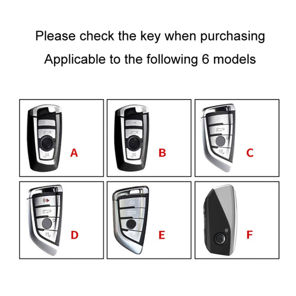 For BMW Car Key Cover Multifunctional Keychain Anti-Lost Number Plate, Style: E