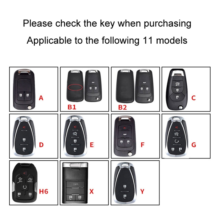 For Chevrolet Car Key Cover Multifunctional Keychain Anti-lost Number Plate, Style: C