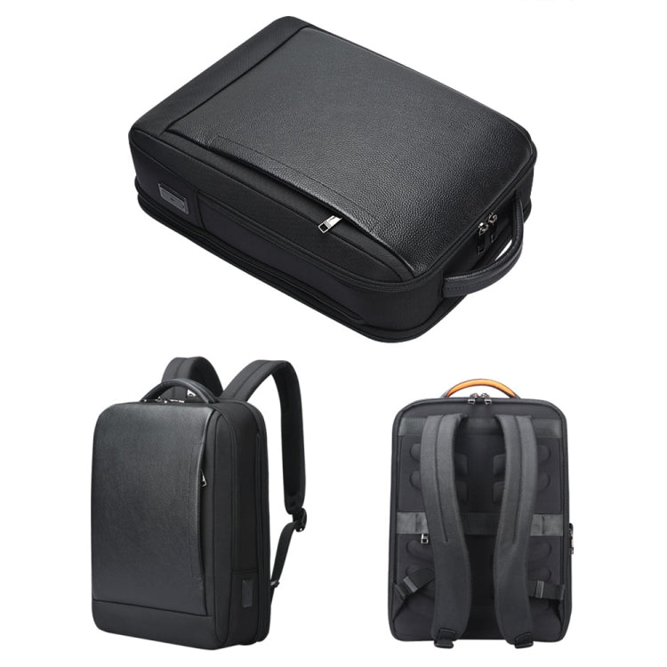 Bopai AL-61-122631B Large Capacity Cowhide Laptop Backpack With USB+Type-C Port(High-end Version)