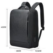 Bopai AL-61-122631B Large Capacity Cowhide Laptop Backpack With USB+Type-C Port(High-end Version)