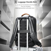 Bopai AL-61-122631B Large Capacity Cowhide Laptop Backpack With USB+Type-C Port(High-end Version)