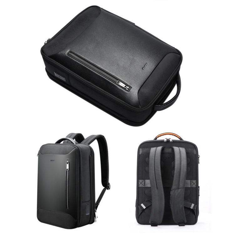 Bopai 61-19011 Large Capacity Water-resistant Travel Laptop Backpack With USB+Type-C Port(Black)
