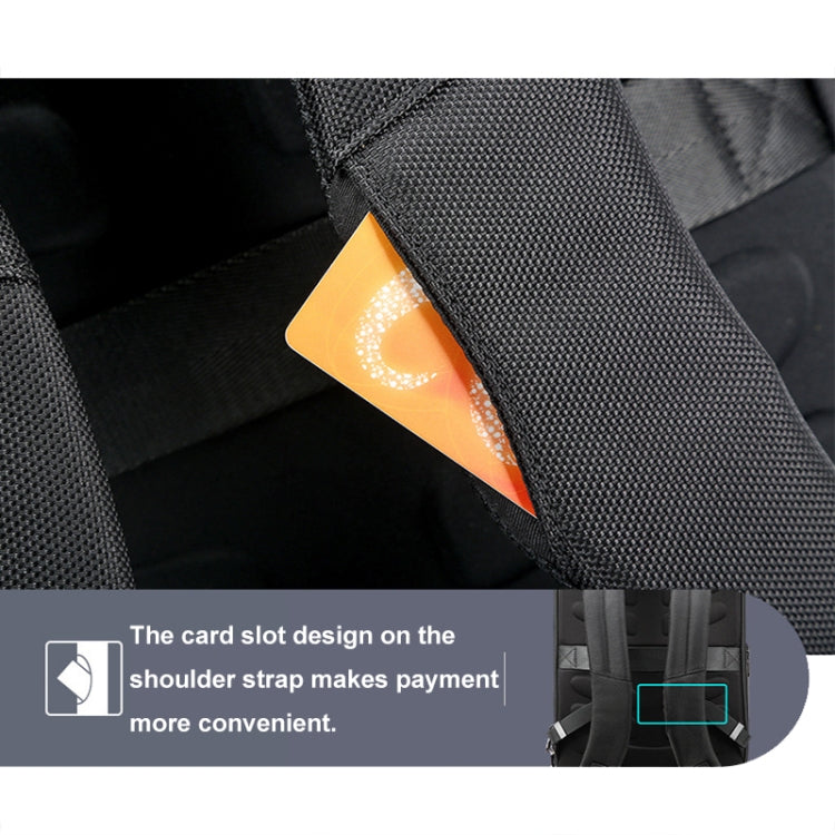Bopai 61-19011 Large Capacity Water-resistant Travel Laptop Backpack With USB+Type-C Port(Black)