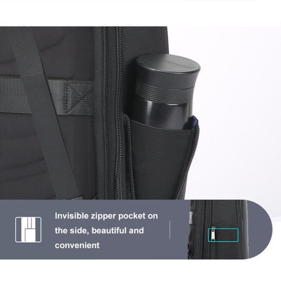 Bopai 61-19011 Large Capacity Water-resistant Travel Laptop Backpack With USB+Type-C Port(Black)