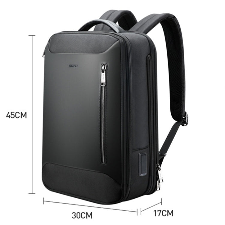 Bopai 61-19011 Large Capacity Water-resistant Travel Laptop Backpack With USB+Type-C Port(Black)