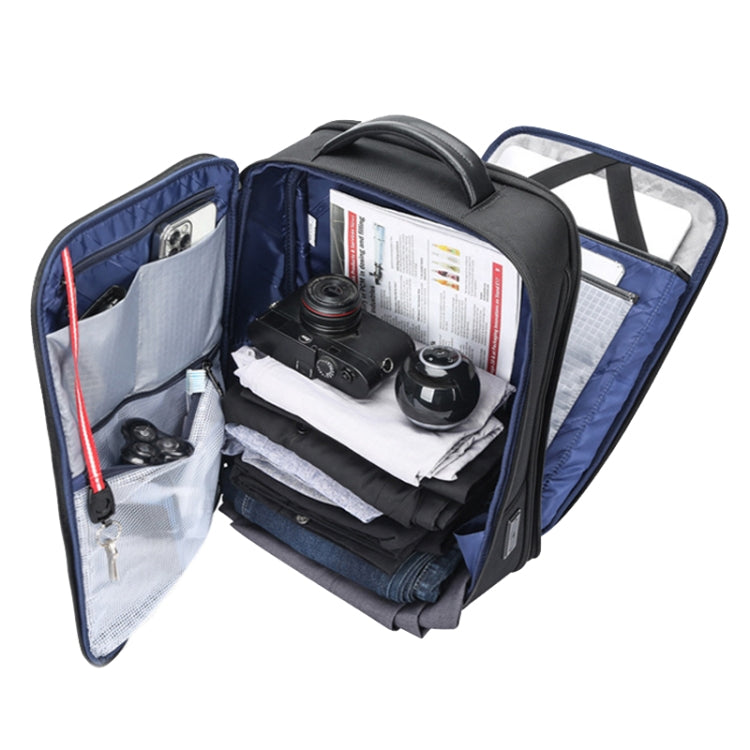Bopai 61-19011 Large Capacity Water-resistant Travel Laptop Backpack With USB+Type-C Port(Black)