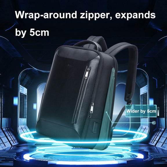 Bopai 61-19011 Large Capacity Water-resistant Travel Laptop Backpack With USB+Type-C Port(Black)