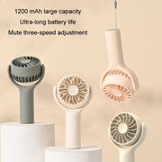 Mini Handheld Small Fan Rechargeable Mute Desktop Portable Fan(Pink)