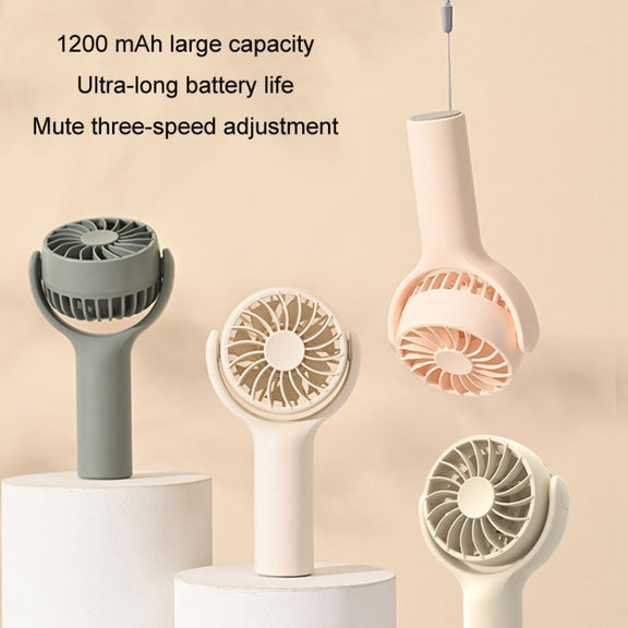 Mini Handheld Small Fan Rechargeable Mute Desktop Portable Fan(Green)