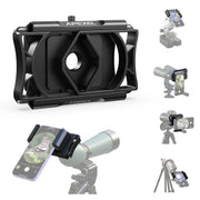 APEXEL F002X Universal Phone Adapter for Monoculars Binoculars Smartphone Holder Clip(Black)