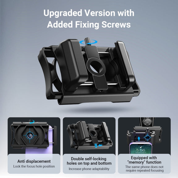 APEXEL F002X Universal Phone Adapter for Monoculars Binoculars Smartphone Holder Clip(Black)