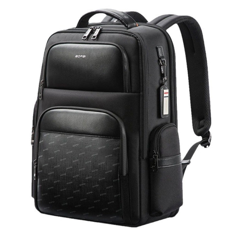 Bopai 61-91911 Large Capacity Business Water-resistant Laptop Backpack With USB+Type-C Port(Black)