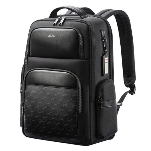 Bopai 61-91911 Large Capacity Business Water-resistant Laptop Backpack With USB+Type-C Port(Black)
