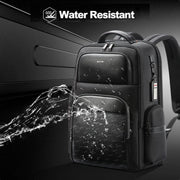 Bopai 61-91911 Large Capacity Business Water-resistant Laptop Backpack With USB+Type-C Port(Black)