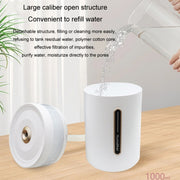1L Home Humidifier Large Capacity Desk Aroma Mute Ambient Light Humidifier Charging Model(White)