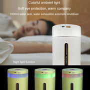1L Home Humidifier Large Capacity Desk Aroma Mute Ambient Light Humidifier Charging Model(White)