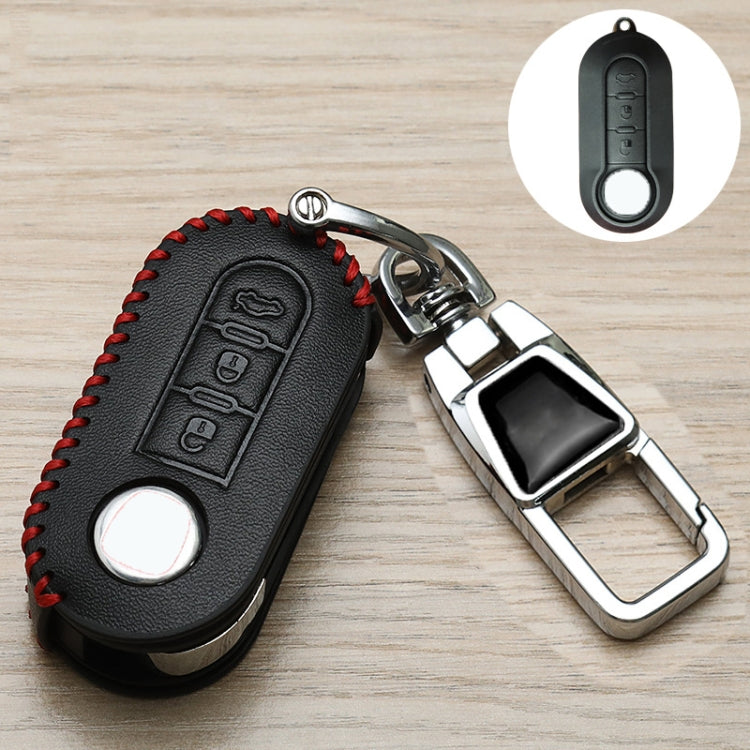For Fiat Car Key Cover Multifunctional Keychain Anti-Lost Number Plate(C)