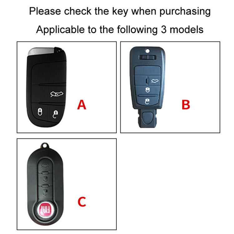 For Fiat Car Key Cover Multifunctional Keychain Anti-Lost Number Plate(A)