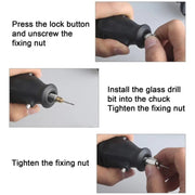 1mm Vehicle Glass Drill Bit High Hardness Drill Bit Tail Rod