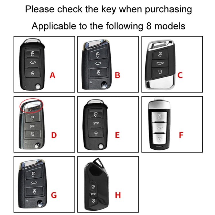 For Volkswagen Key Cover Multifunctional Keychain Anti-lost Number Plate, Style: D