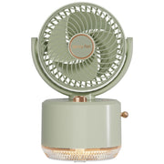 USB Charging Cooler Air Conditioning Fan Desktop Cooling Fan Swing Humidifier(Green)