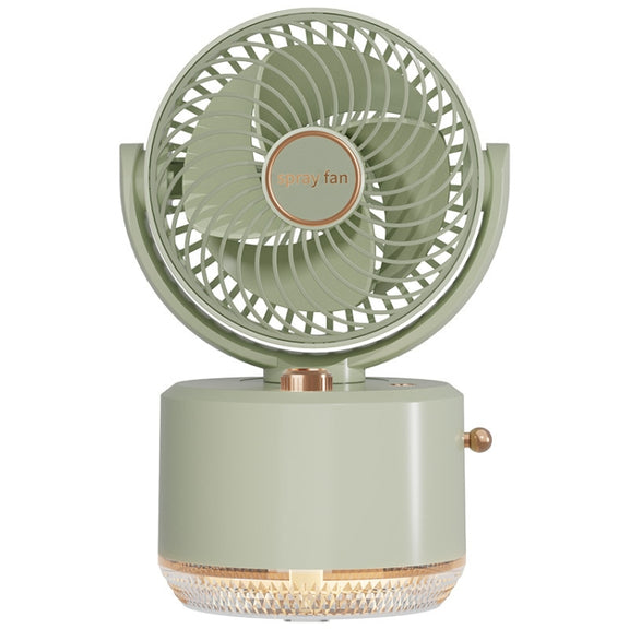 USB Charging Cooler Air Conditioning Fan Desktop Cooling Fan Swing Humidifier(Green)